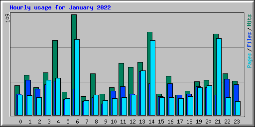 Hourly usage for January 2022
